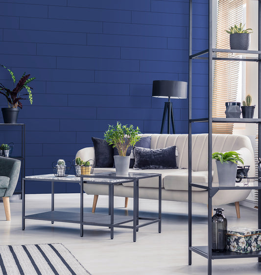 Cape Classic Nickel Gap Shiplap Peel & Stick Wood Wall Panels - Royal Blue Carton (26.4 Sq. Ft.)